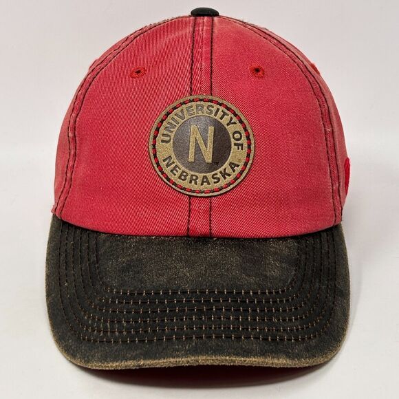 Nebraska Cornhuskers Dad Hat Baseball Cap UNL University Huskers Strapback Red - Picture 1 of 9
